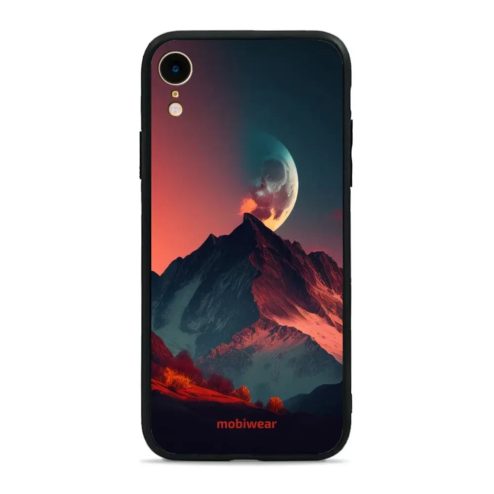 Handyhülle für iPhone Xr, Mobiwear Glossy Case, Gebirgsdämmerung