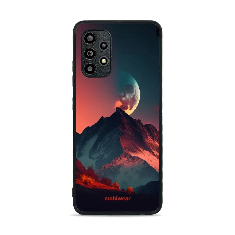 Handyhülle für Galaxy A32 4G, Mobiwear Glossy Case, Gebirgsdämmerung