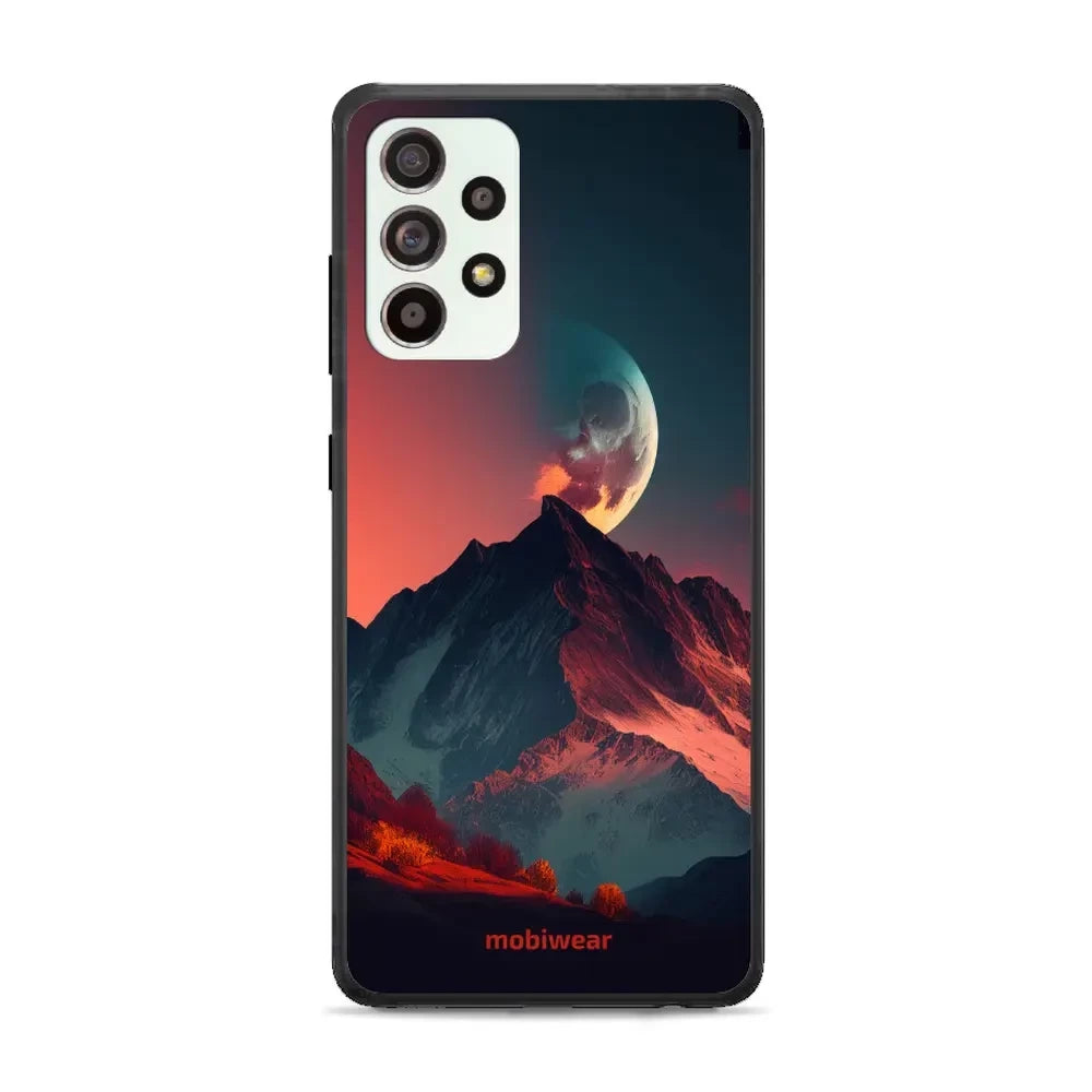 Handyhülle für Galaxy A52, Mobiwear Glossy Case, Gebirgsdämmerung