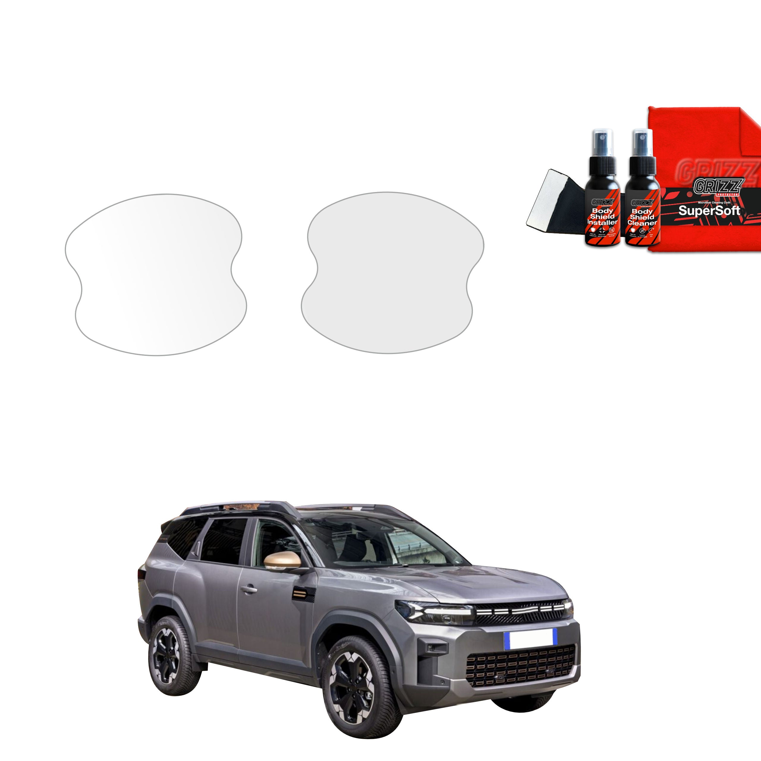 2in1 Schutzfolie Grizz Protector für Türgriffmulden - Dacia Bigster (2025-2026)