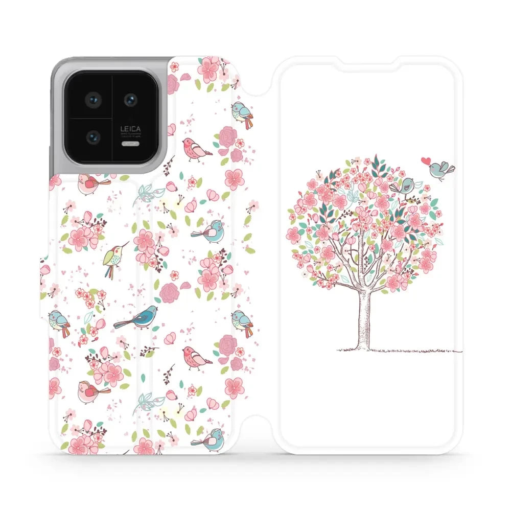 Handyhülle mit klappe für Xiaomi 13, Mobiwear Book, Rosa Hain