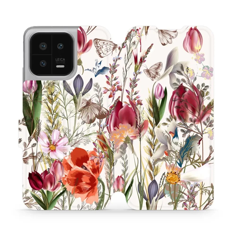 Handyhülle mit klappe für Xiaomi 13, Mobiwear Book, Blumenstrauß