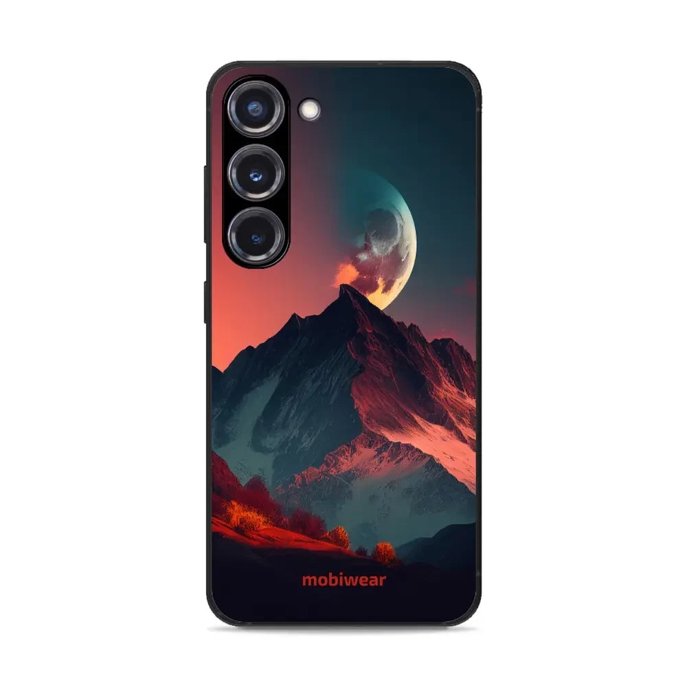 Handyhülle für Galaxy S23 Plus, Mobiwear Glossy Case, Gebirgsdämmerung