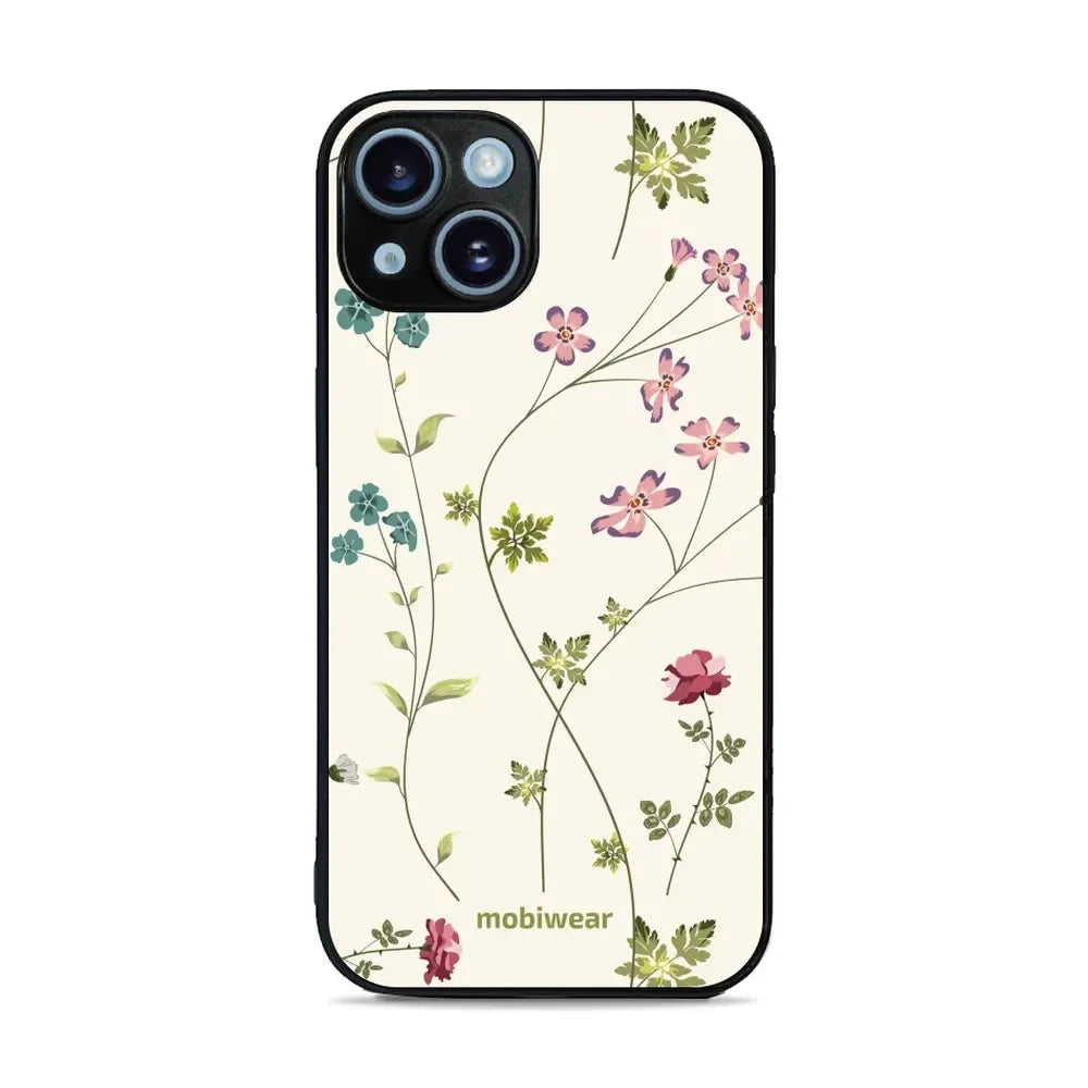 Handyhülle für iPhone 14, Mobiwear Glossy Case, Idyllische Blüte