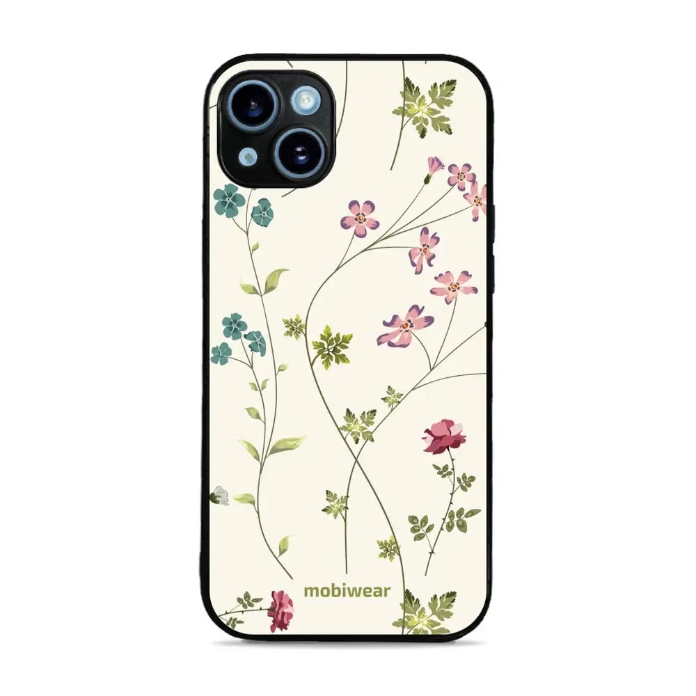 Handyhülle für iPhone 14 Plus, Mobiwear Glossy Case, Idyllische Blüte