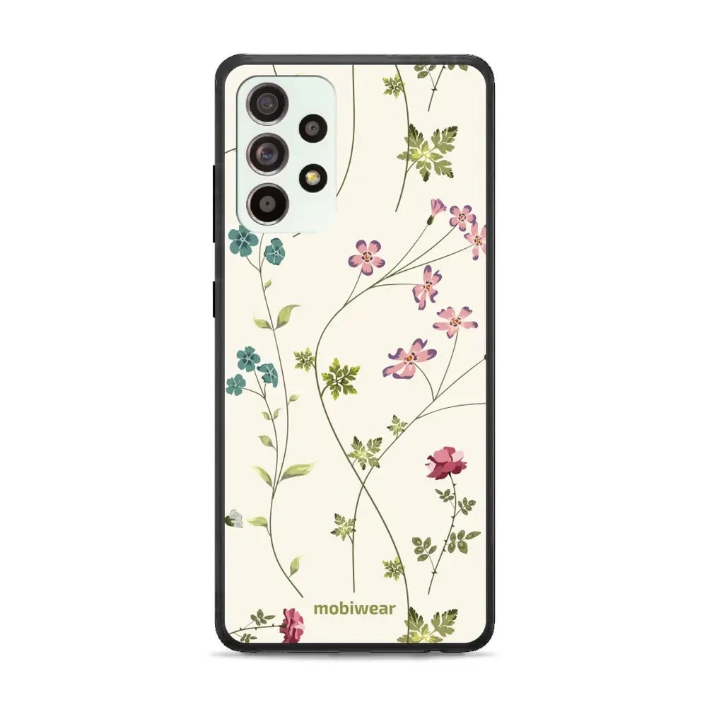 Handyhülle für Galaxy A52, Mobiwear Glossy Case, Idyllische Blüte