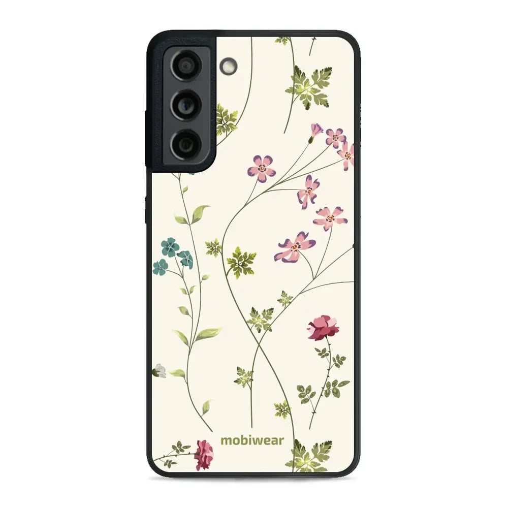 Handyhülle für Galaxy S21 FE, Mobiwear Glossy Case, Idyllische Blüte