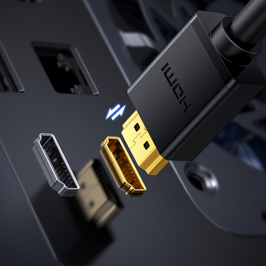 Kabel Ugreen bidirektionales Kabel HDMI - DVI Ugreen 24 + 1 pin FHD 60Hz, 1.5m, Schwarz