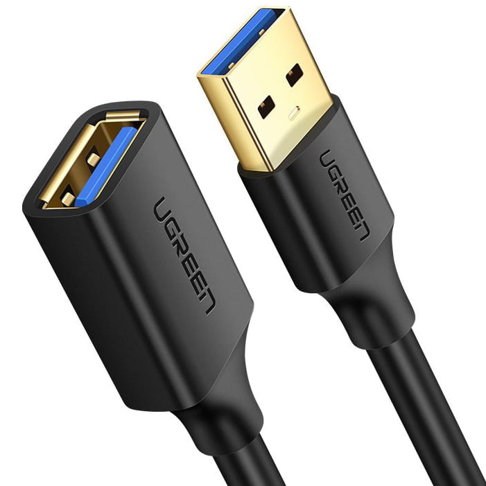 Adapterkabel USB (Buchse) - USB (Stecker), Ugreen 3.0, 5 Gbps, 1,5 m, Schwarz