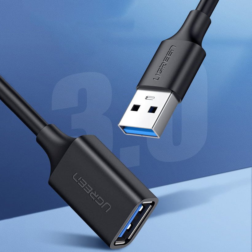 Adapterkabel USB (Buchse) - USB (Stecker), Ugreen 3.0, 5 Gbps, 1,5 m, Schwarz