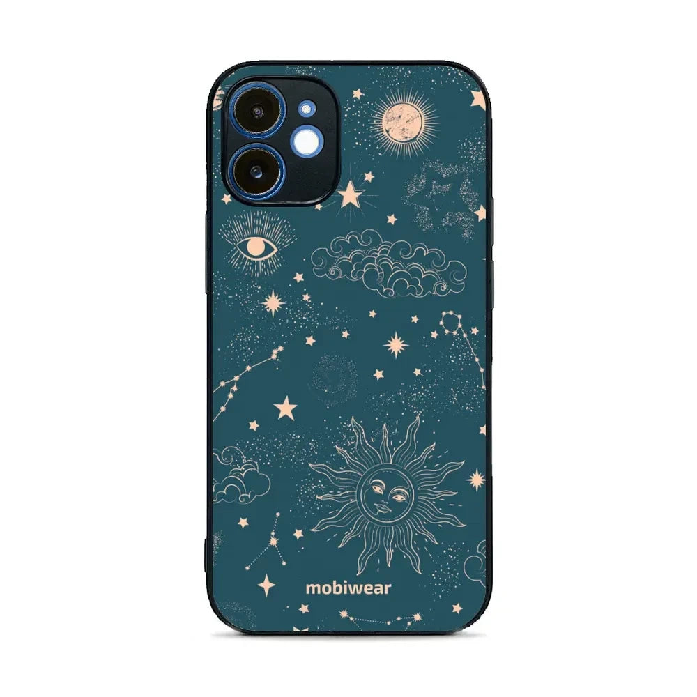 Handyhülle für iPhone 12, Mobiwear Glossy Case, Astraler Staub