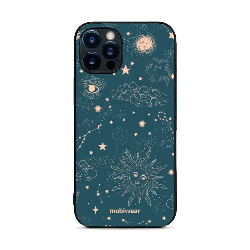 Handyhülle für iPhone 12 Pro, Mobiwear Glossy Case, Astraler Staub