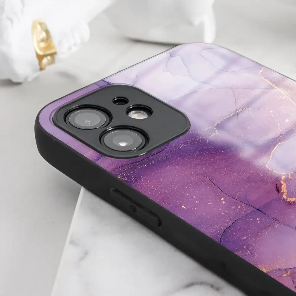 Handyhülle für iPhone 12 Pro Max, Mobiwear Glossy Case, Violett