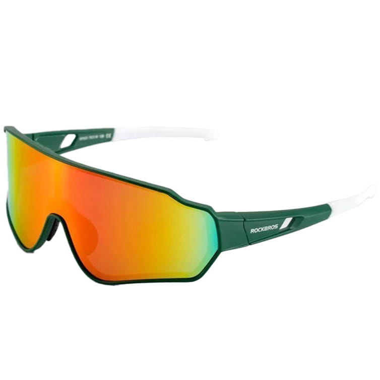 Rockbros polarisierende Fahrradbrille 10165 - Weiß / Grün