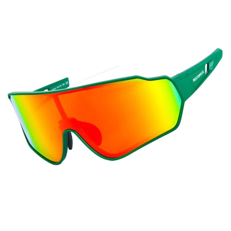 Rockbros polarisierende Fahrradbrille 10165 - Weiß / Grün