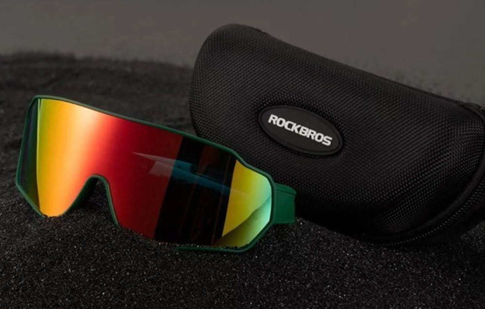 Rockbros polarisierende Fahrradbrille 10165 - Weiß / Grün