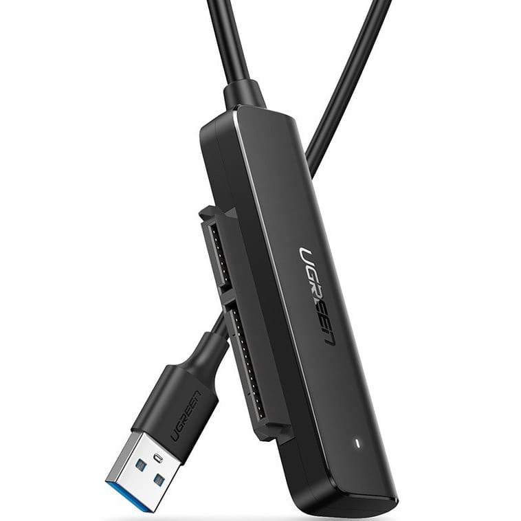 Ugreen USB-A Adapter/Adapter für SATA 2,5'' Laufwerk, SSD, HDD, 5 Gbps, 0,5 m, Schwarz