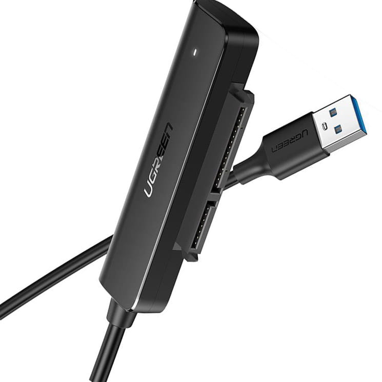 Ugreen USB-A Adapter/Adapter für SATA 2,5'' Laufwerk, SSD, HDD, 5 Gbps, 0,5 m, Schwarz