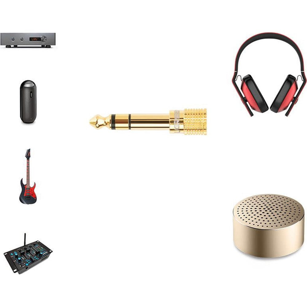 Ugreen Adapter/Adapter von 3,5 mm Mini Jack auf 6,3 mm Jack, Gold