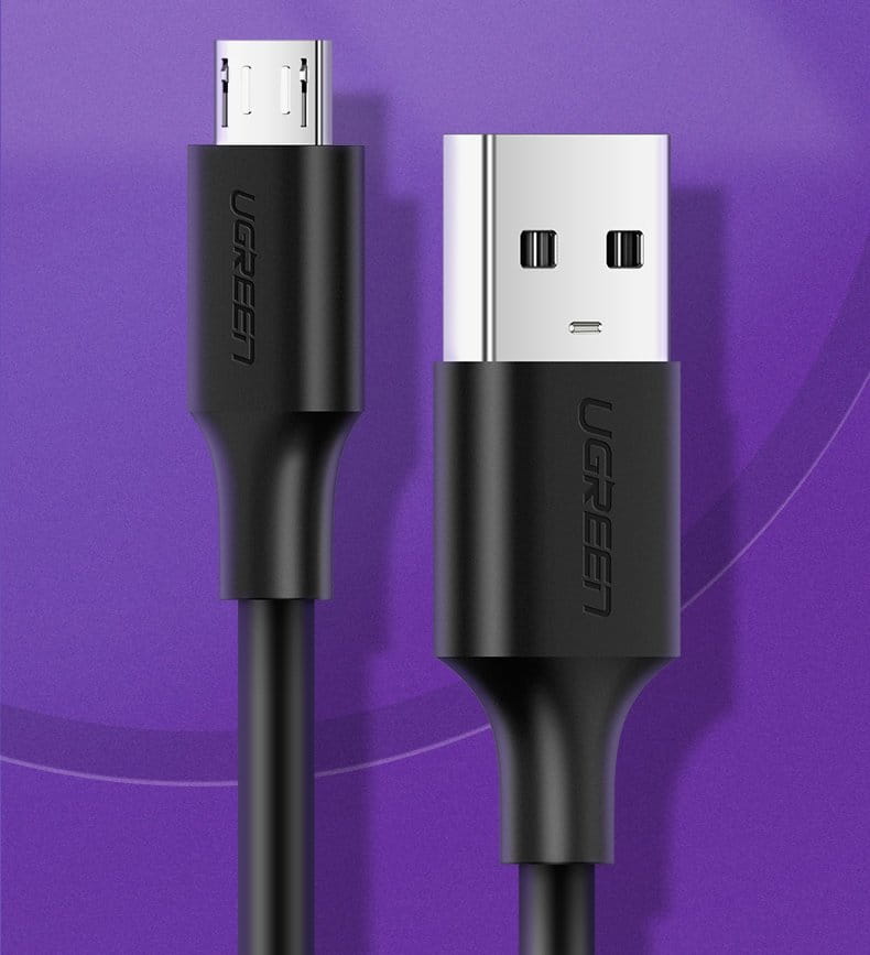 Kabel UGREEN USB-A für Micro-USB 2A, 1 m, Schwarz