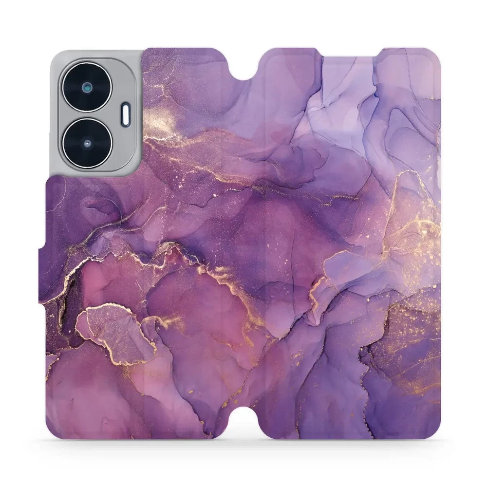 Handyhülle mit klappe für Realme C55, Mobiwear Book, Violett
