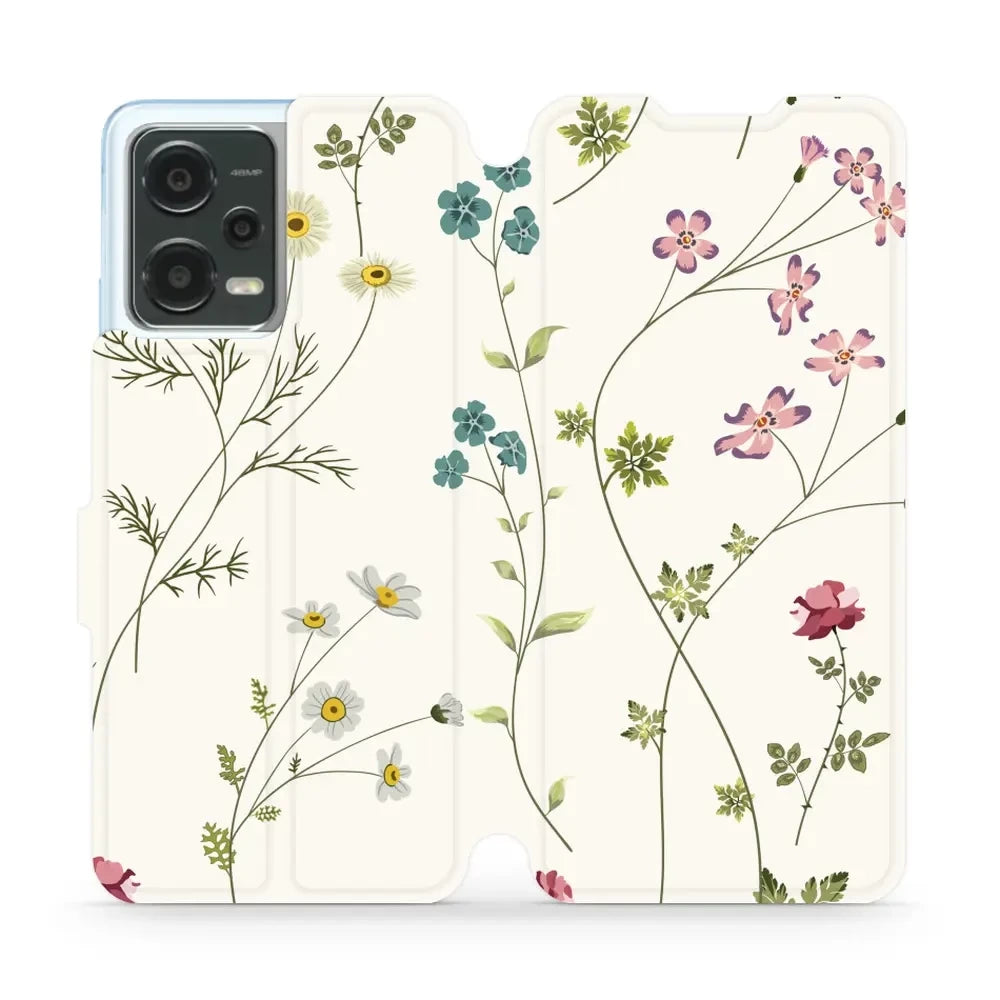 Handyhülle mit klappe für Xiaomi Poco X5, Mobiwear Book, Feldblumen