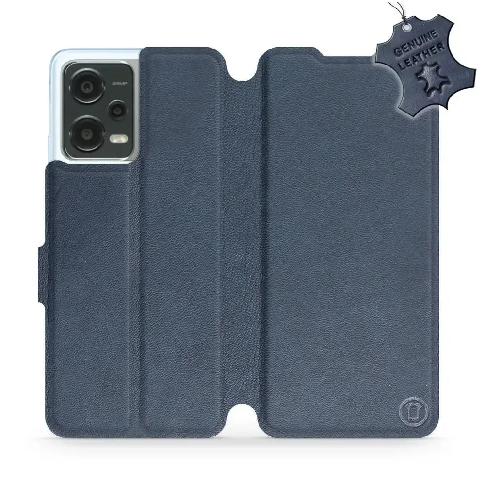 Echtleder Handyhülle für Xiaomi Poco X5, Mobiwear Leather, Dunkelblau