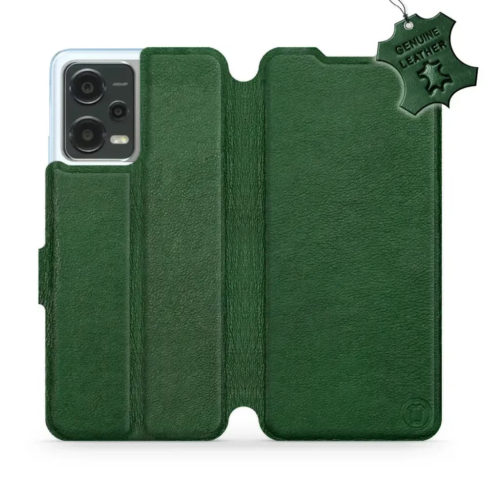 Echtleder Handyhülle für Xiaomi Poco X5, Mobiwear Leather, Grün