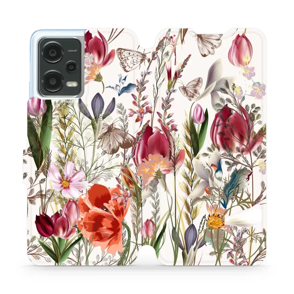 Handyhülle mit klappe für Xiaomi Poco X5, Mobiwear Book, Blumenstrauß
