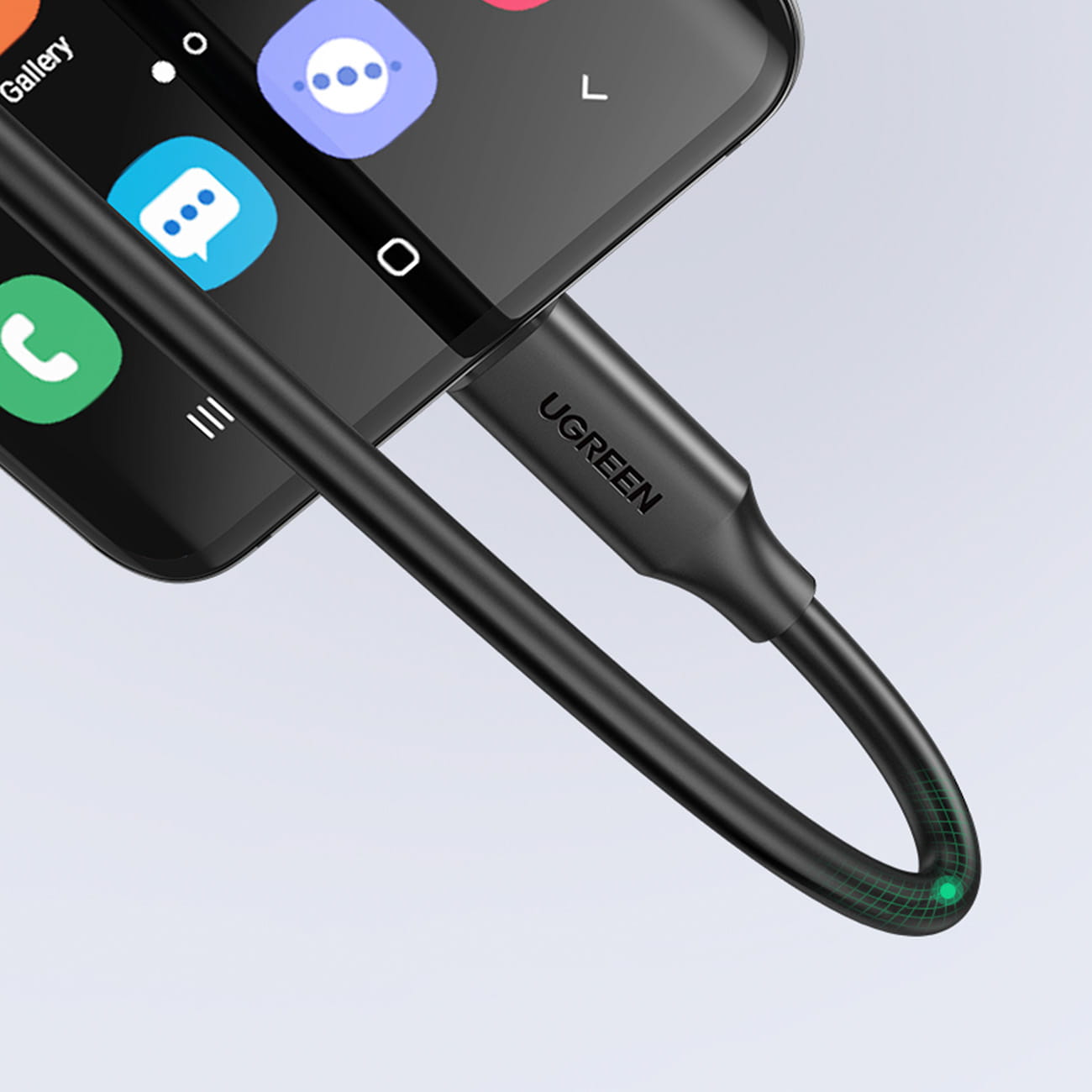 Ugreen 100W, 10Gbps USB-C (Stecker) zu USB-C (Buchse) Lade- und Datenkabel/Verlängerer, PD, QC, 1m, Schwarz