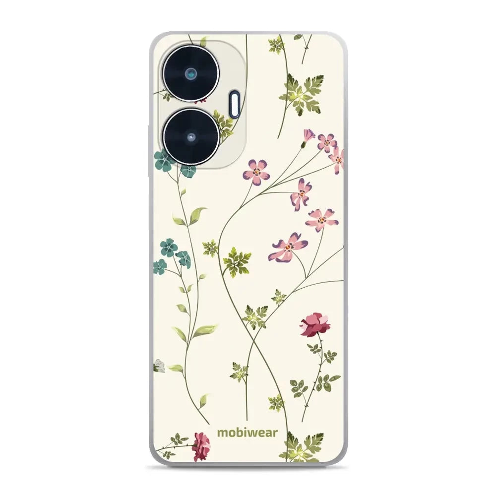 Handyhülle für Realme C55, Mobiwear Glossy Case, Idyllische Blüte