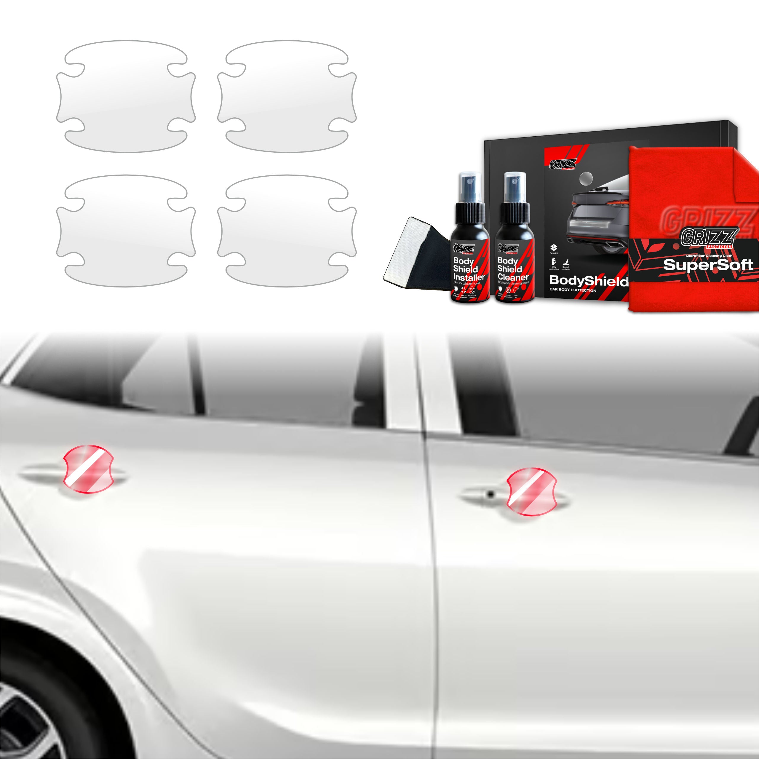 4in1 Schutzfolie Grizz Protector für Türgriffmulden - Kia Picanto (2023-2026)