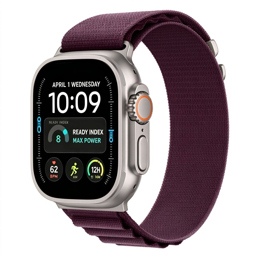 Armband für Apple Watch 49/46/45/44 mm, Tech Protect Nylon Pro, Burgunderrot (2/9)