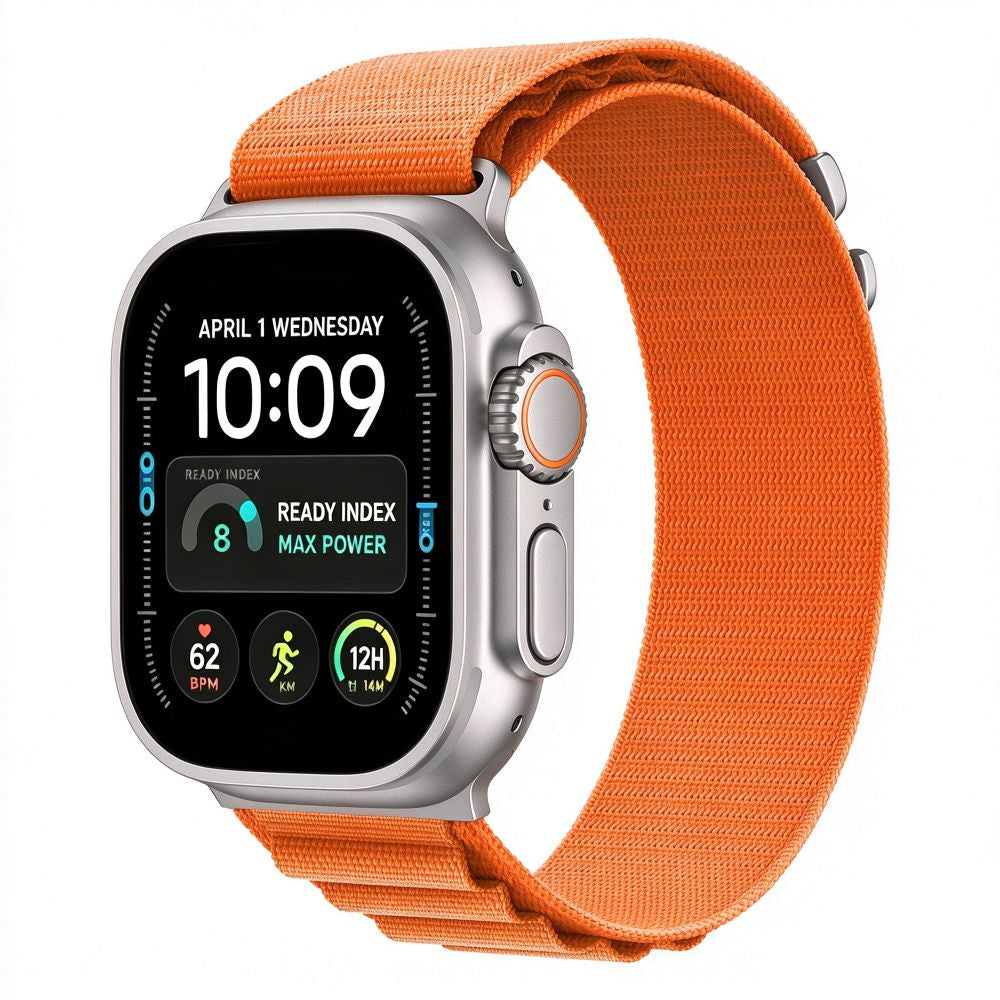 Armband für Apple Watch 49/46/45/44 mm, Tech Protect Nylon Pro, Orange (2/8)