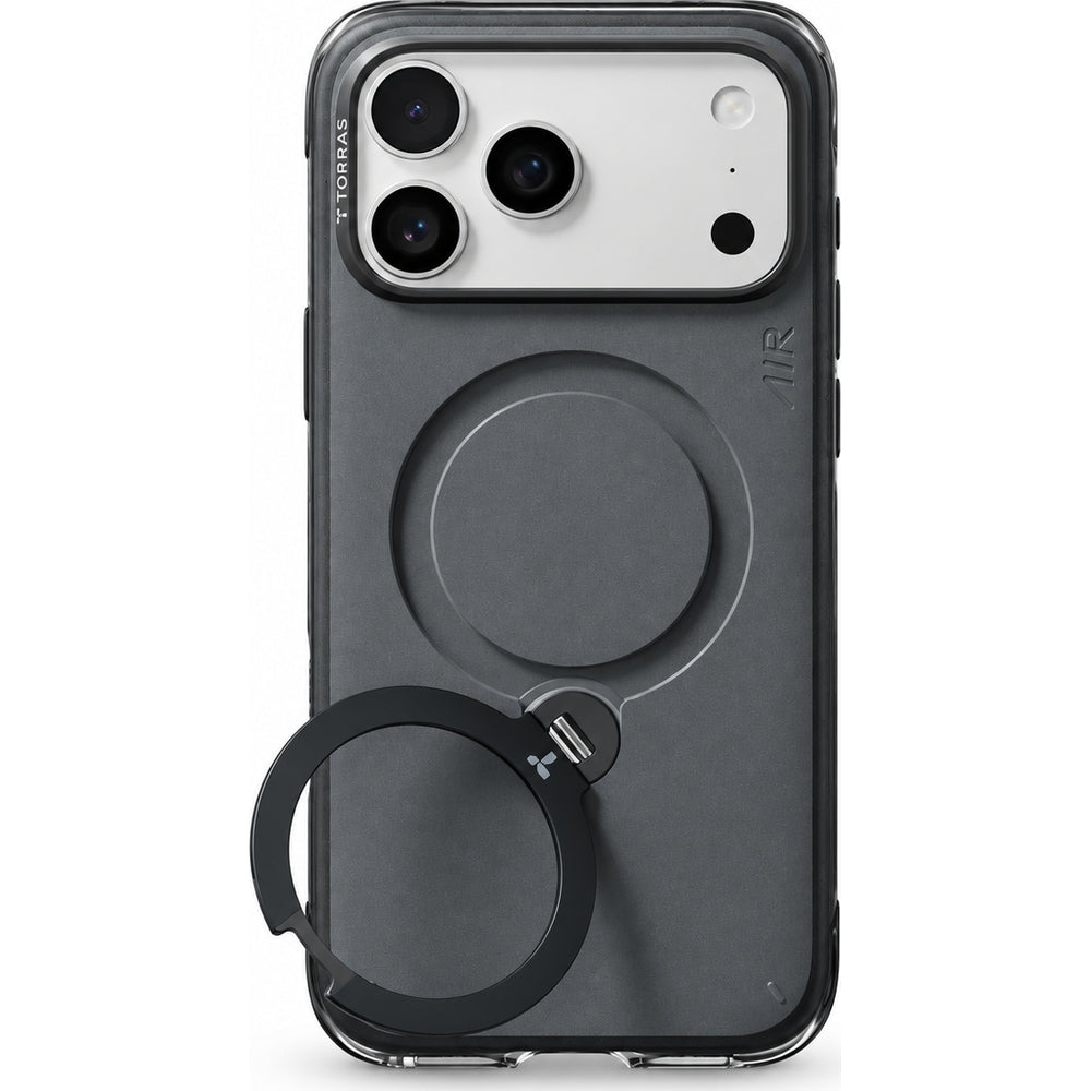 Handyhülle für iPhone 18 Pro / 17 Pro, Torras Ostand Q3 Air Essential mit MagSafe, Schwarz (3/9)