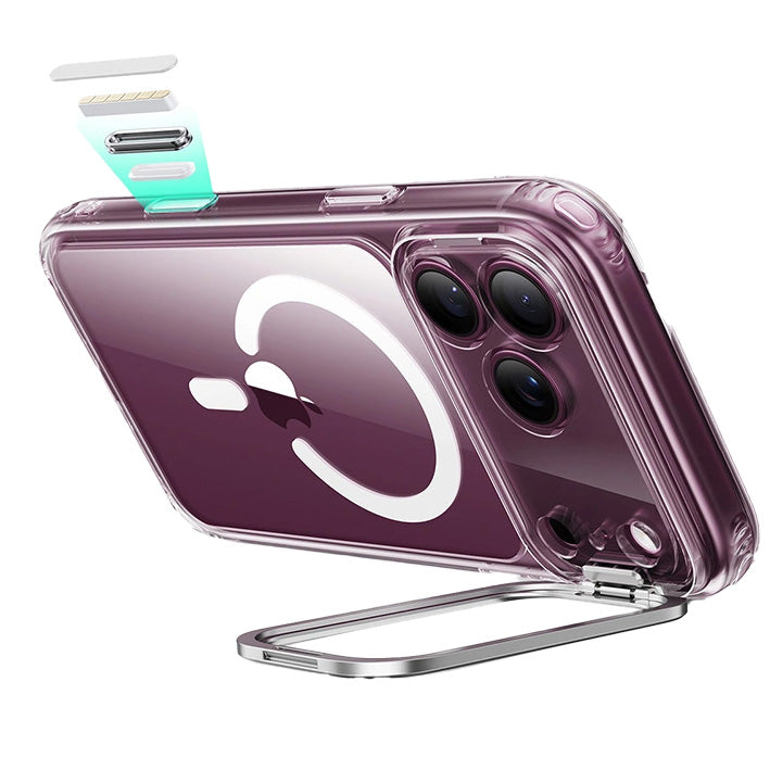 Handyhülle für iPhone 18 Pro Max / 17 Pro Max, ESR Classic Hybrid Kickstand mit MagSafe, Transparent-Weiß (2/7)