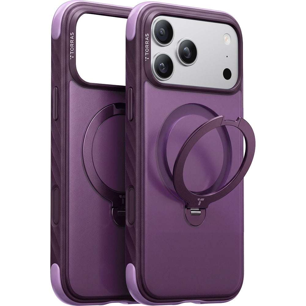 Handyhülle für iPhone 18 Pro Max / 17 Pro Max Torras Ostand Q3 Rugg, Violett (2/7)