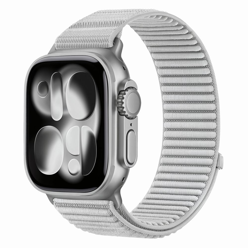 Armband für Apple Watch 44/45/46/49 mm, Tech Protect Nylon Pro, Hellgrau (2/7)