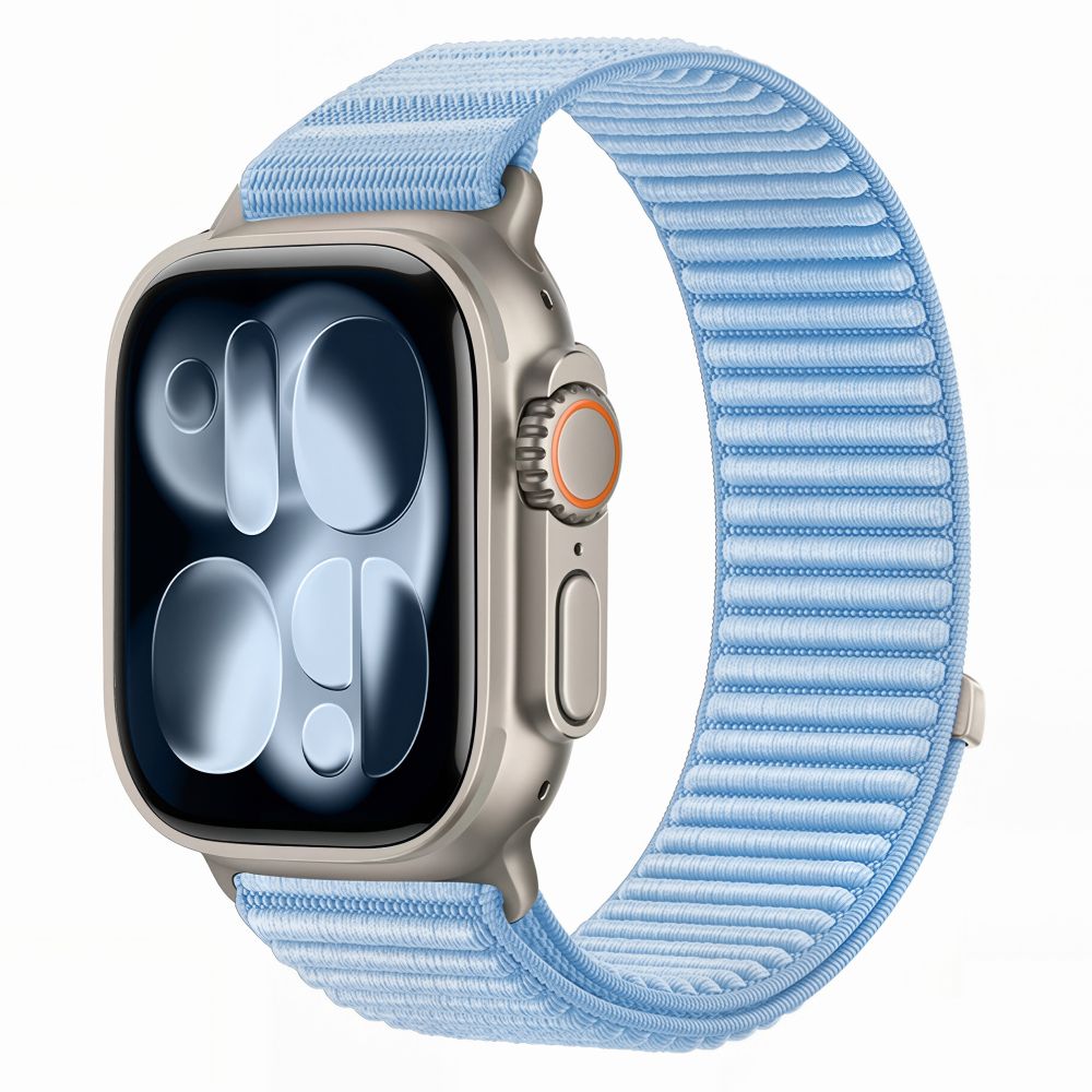 Armband für Apple Watch 44/45/46/49 mm, Tech Protect Nylon Pro, Blau (2/7)