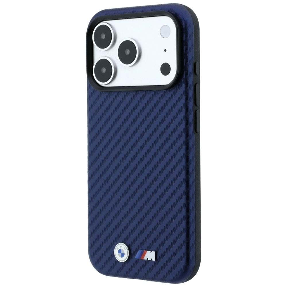 Handyhülle BMW M Carbon Metal Logo MagSafe für iPhone 18 Pro / 17 Pro, Dunkelblau (2/8)