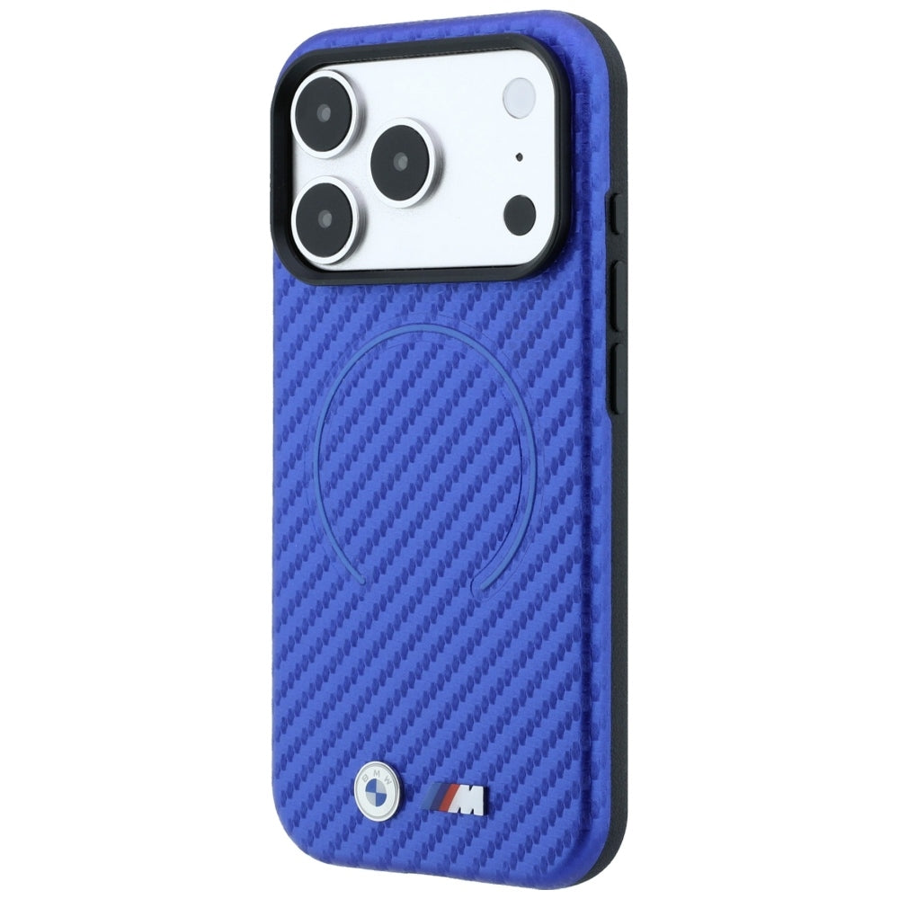 Handyhülle für iPhone 18 Pro / 17 Pro, BMW M Carbon Printed Ring mit MagSafe, Blau (2/8)