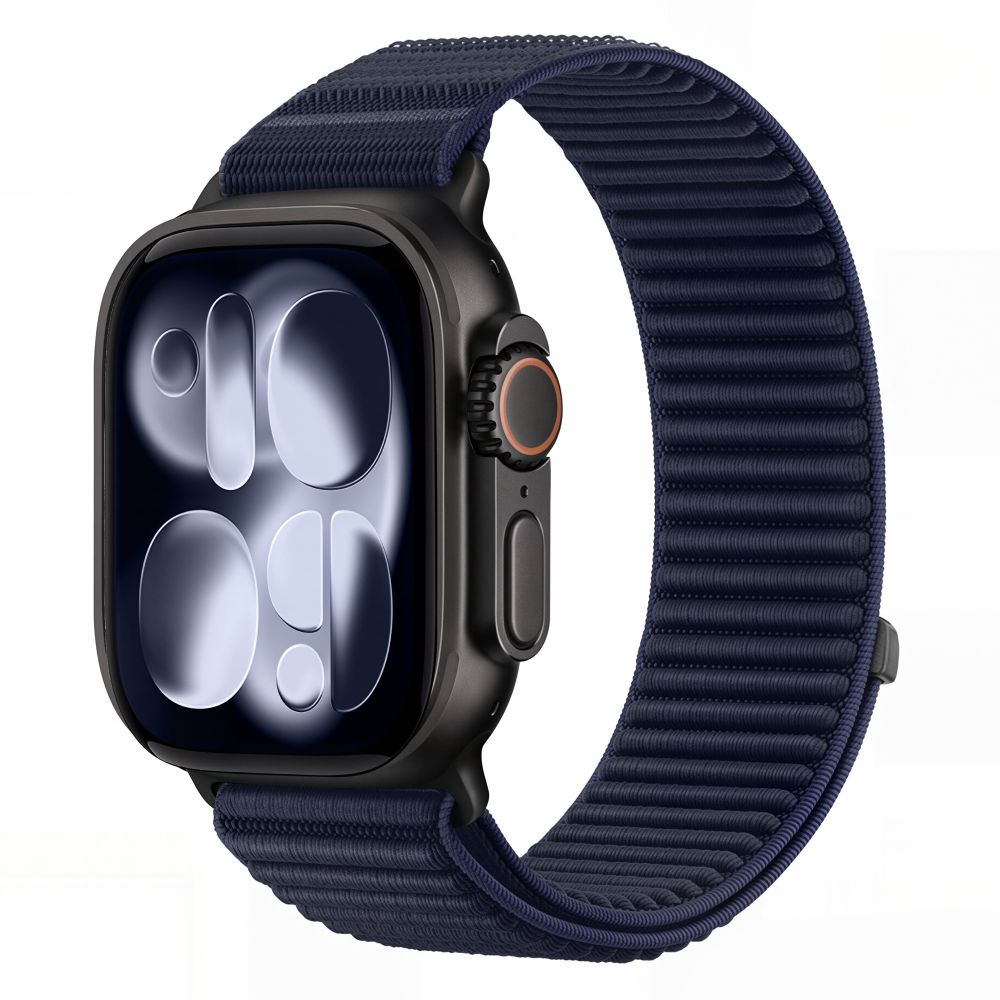 Armband für Apple Watch 44/45/46/49 mm, Tech Protect Nylon Pro, Dunkelblau (2/8)