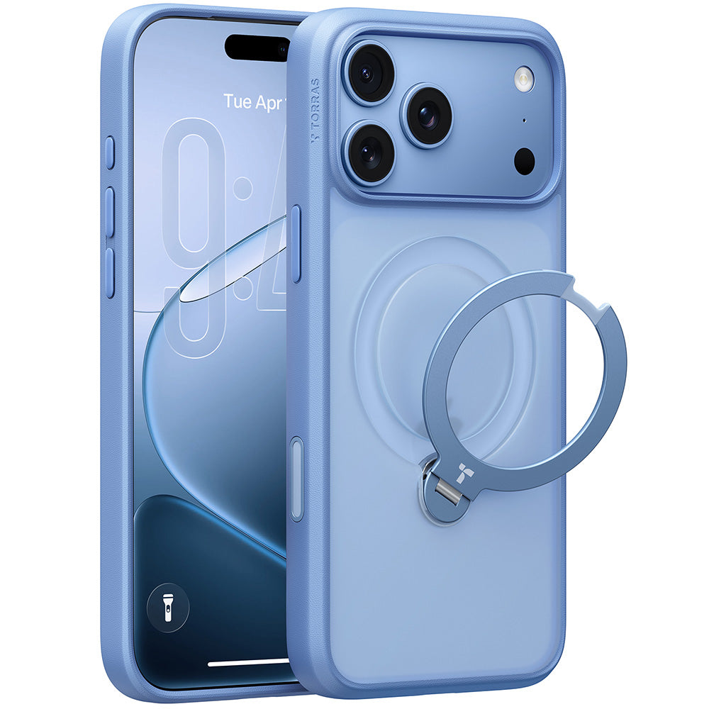 Handyhülle für iPhone 18 Pro Max / 17 Pro Max Torras Ostand Q3 Spin, Blau (2/9)