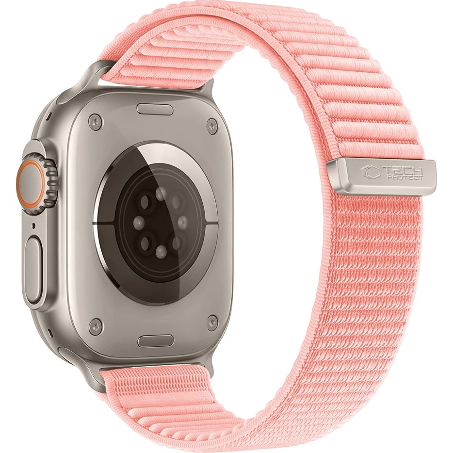 Armband für Apple Watch 38/40/41/42 mm, Tech Protect Nylon Pro, Rosa (1/7)
