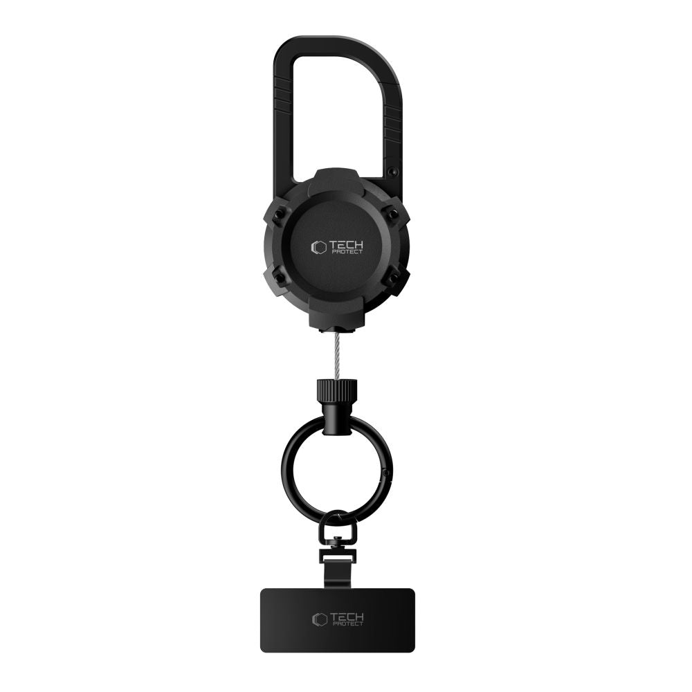 Anti-Diebstahl Handy Lanyard mit einziehbarem Seil, Tech-Protect ATH03 UrbanLoop, Schwarz (2/9)