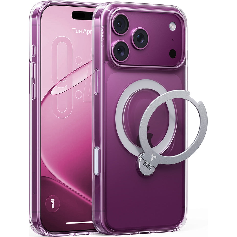 Handyhülle für iPhone 18 Pro Max / 17 Pro Max Torras Ostand Q3 Spin, Transparent (2/8)