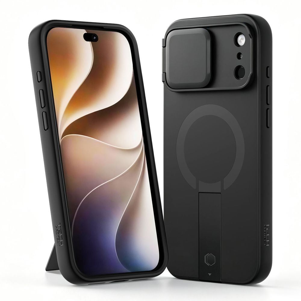 Handyhülle mit Kameraabdeckung für iPhone 18 Pro / 17 Pro, Tech-Protect Kevlar Aura mit MagSafe, Schwarz (2/7)