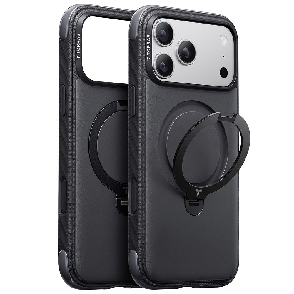 Handyhülle für iPhone 18 Pro / 17 Pro Torras Ostand Q3 Rugg, Schwarz (2/7)