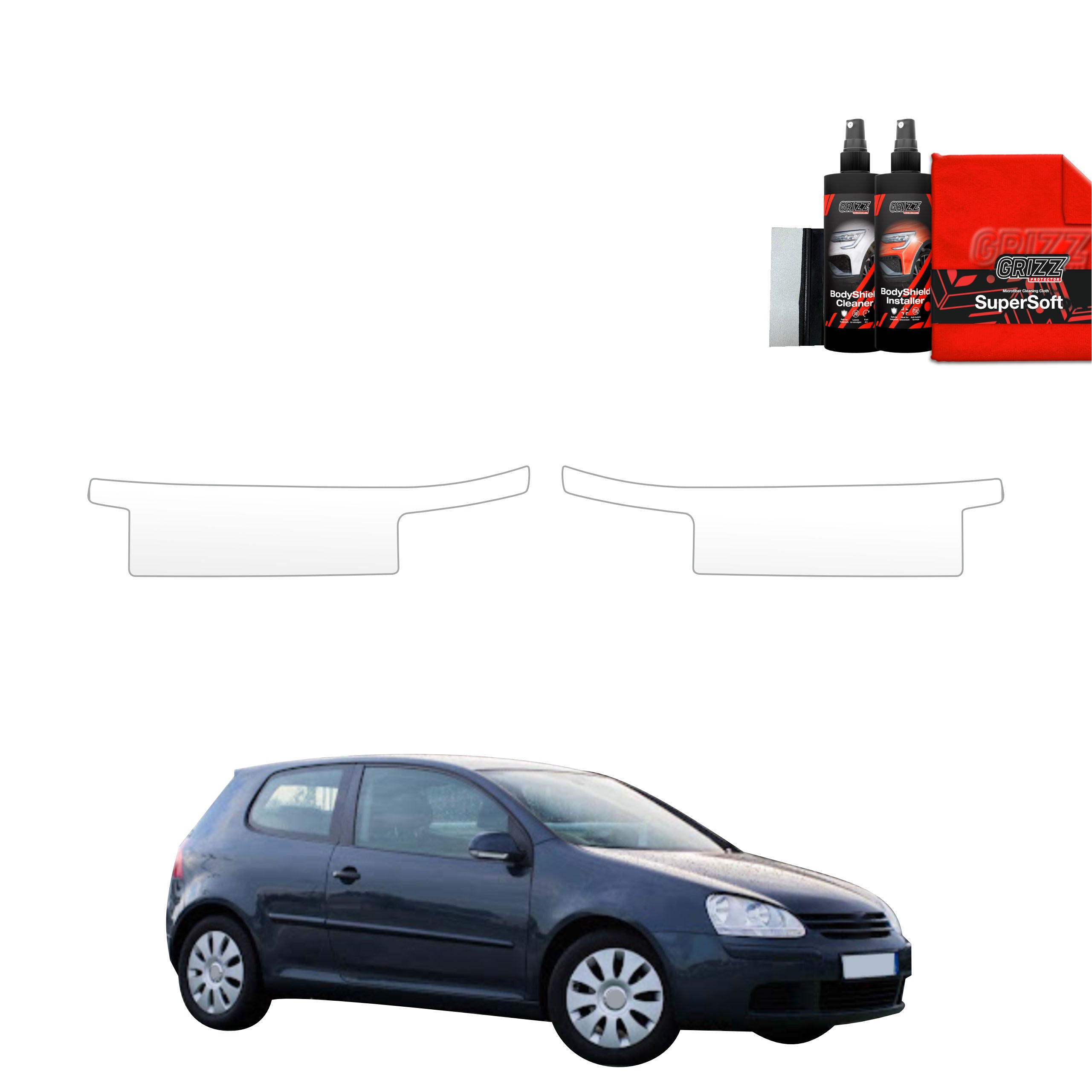 2in1 Schutzfolie Grizz Protector für Schweller - Volkswagen Golf 5 Hatchback 3D (2003-2009)