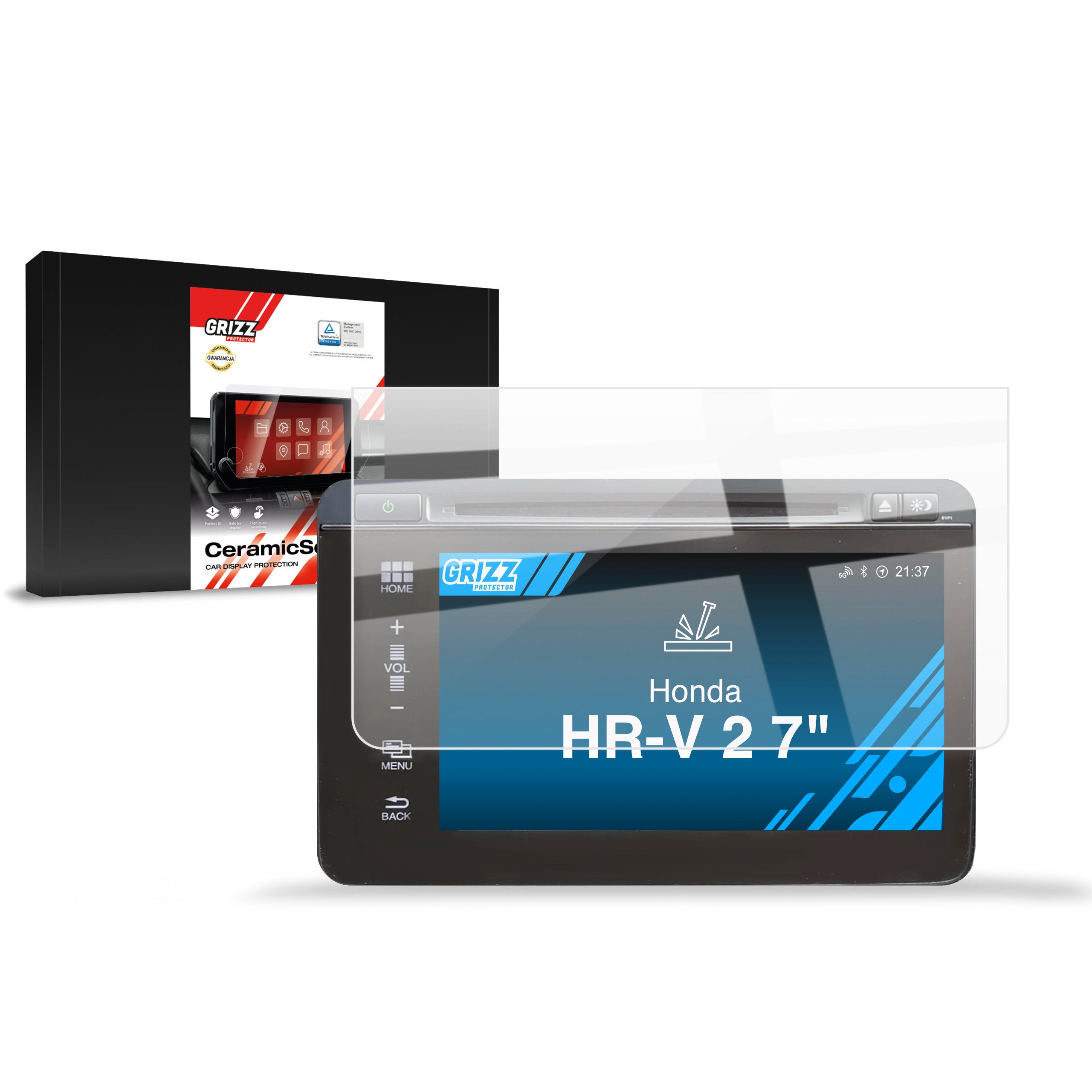 Keramische Autodisplayfolie für Honda HR-V 2 (2013-2021), Grizz Protector